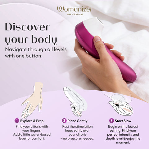 Womanizer Pro Pleasure Air Clitoral Suction Stimulator Vibrant Pink
