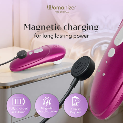 Womanizer Pro Pleasure Air Clitoral Suction Stimulator Vibrant Pink