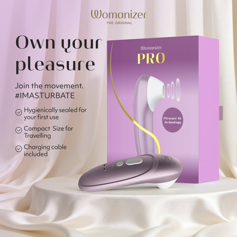 Womanizer Pro Pleasure Air Clitoral Suction Stimulator Lilac Pink