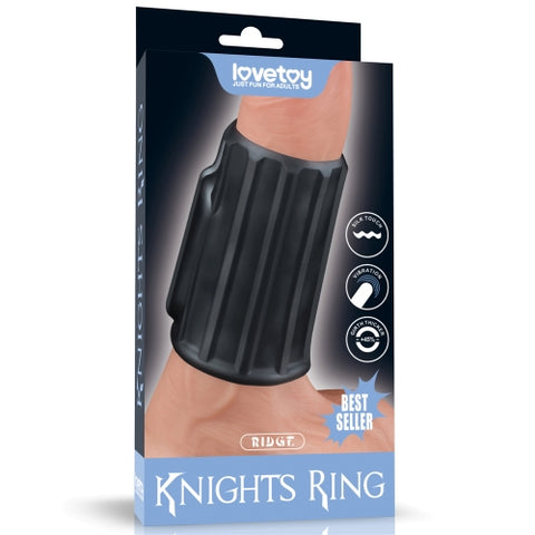 Lovetoy Knights Vibrating Ridge Knights Ring Black