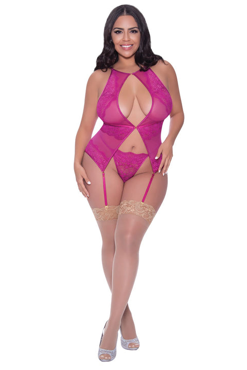 Exposed Berrylicious Basque Bustier G-String Set 2XL