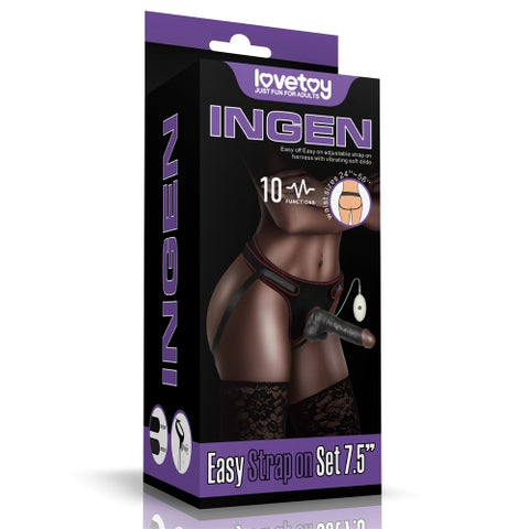 Lovetoy Ingen 7" Vibrating Strap on Set - LV715125