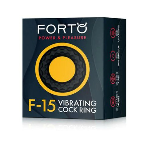 Forto F-15 Vibrating Cock Ring Black