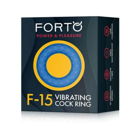 Forto F-15 Vibrating Cock Ring Blue