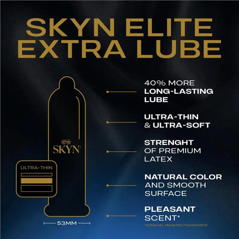 Skyn Elite Extra Lube Condoms 10 Pack