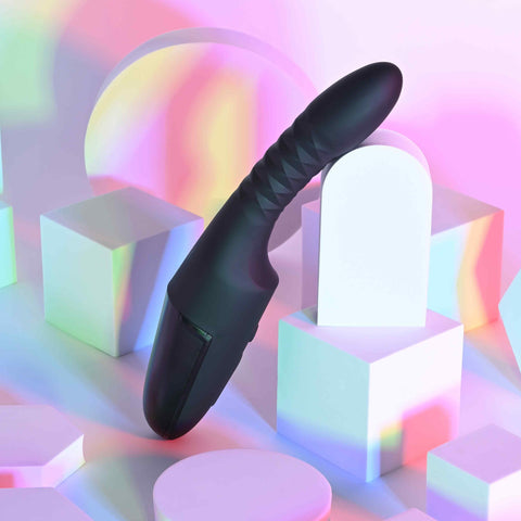 Pleasure Overdrive Thrusting Vibrator with Heated & Suction Base