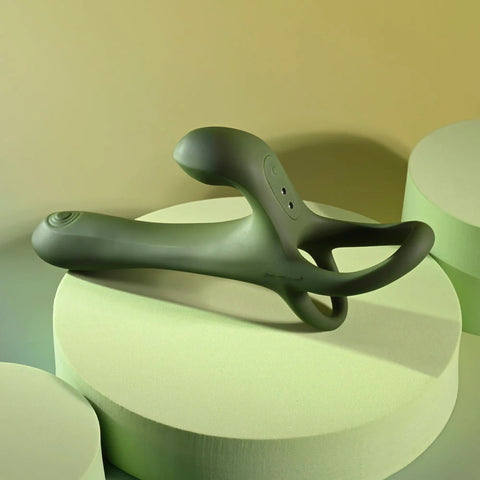 Zero Tolerance Strap Tap And Go Green Vibrating Tapping Penis Sleeve