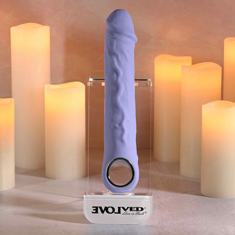 Evolved Large Purple Fantasy Realistic Dildo Vibrator