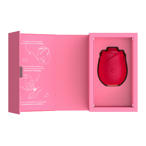 Womaniser Rose Pleasure Air Clitoral Suction Stimulator Red