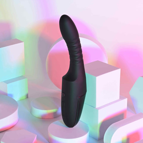 Pleasure Overdrive Thrusting Vibrator with Heated & Suction Base