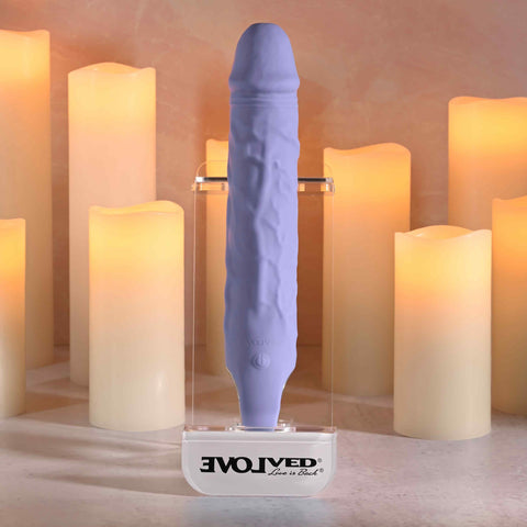 Evolved Large Purple Fantasy Realistic Dildo Vibrator