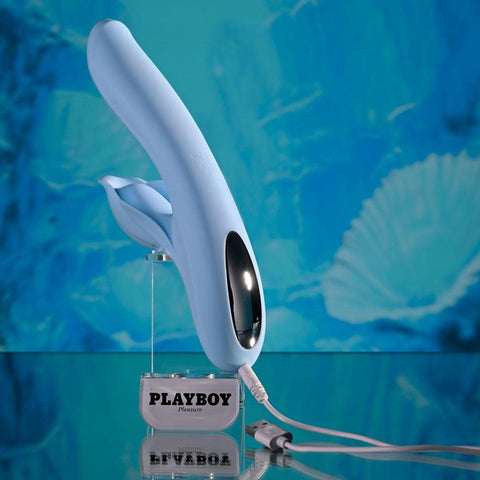 In Bloom Rechargeable Thrusting Tapping & Heating Dual Rabbit Vibrator