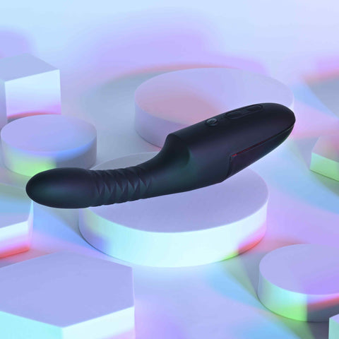 Pleasure Overdrive Thrusting Vibrator with Heated & Suction Base