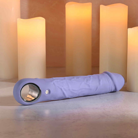 Evolved Large Purple Fantasy Realistic Dildo Vibrator