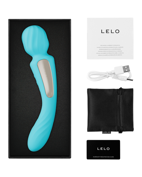 Lelo Switch Double Ended Wand Vibe Aqua
