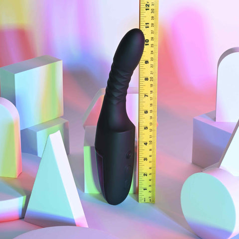 Pleasure Overdrive Thrusting Vibrator with Heated & Suction Base