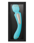 Turquoise 'Switch' vibrator in a black box with 'LELO' branding