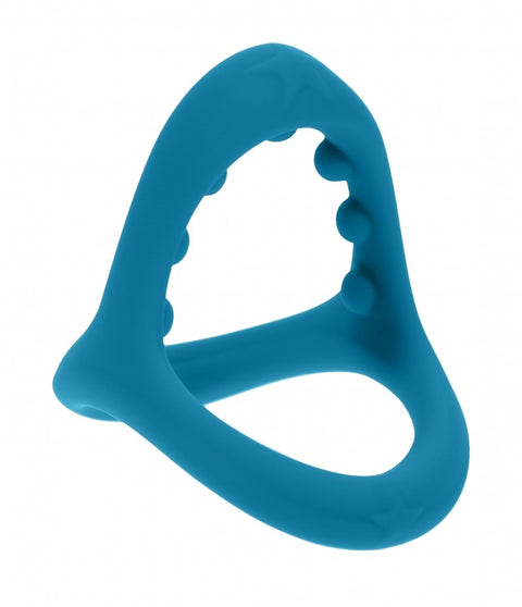 Levelz Soft Bead Grip Silicone Cock & Ball Ring Teal
