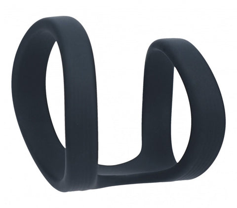 Levelz 2 Loop Silicone Cock Ring Black