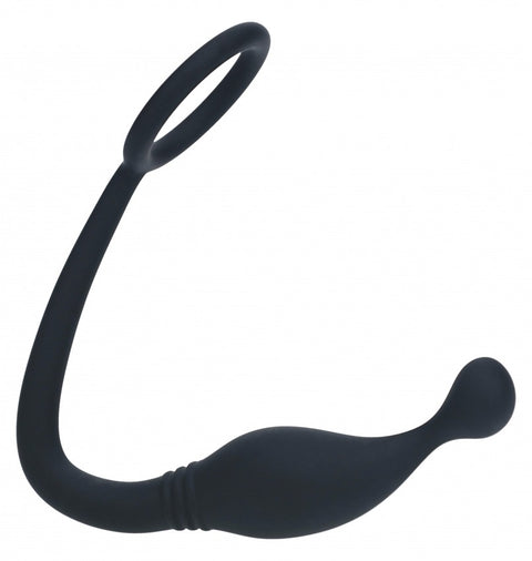 Levelz Silicone Cock Ring with Prostate Stimulator Small Black