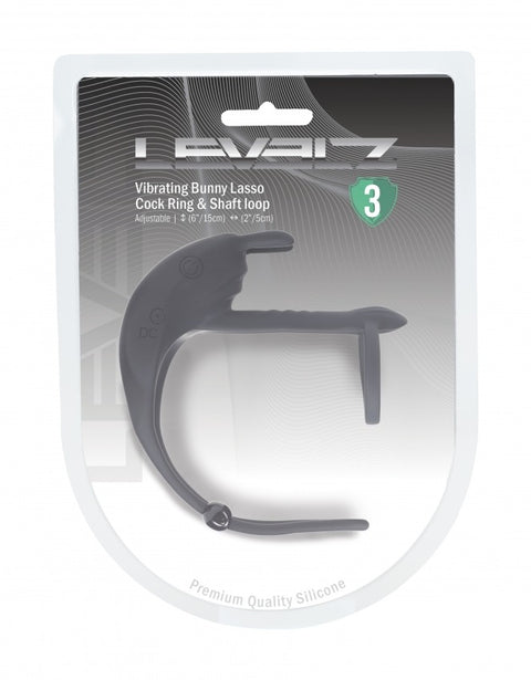 Evol-7 Vibrating Bunny Lasso product packaging on a white background