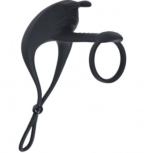 Levelz Adjustable Bunny Vibrating Silicone Lasso Cock Ring & Shaft Loop