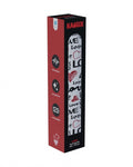 Box of Kaotix socks with red and black design on a white background