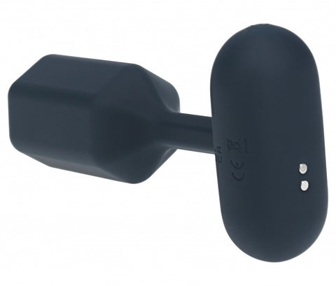 Levelz Hexagonal Vibrating Silicone Anal Plug Large Black
