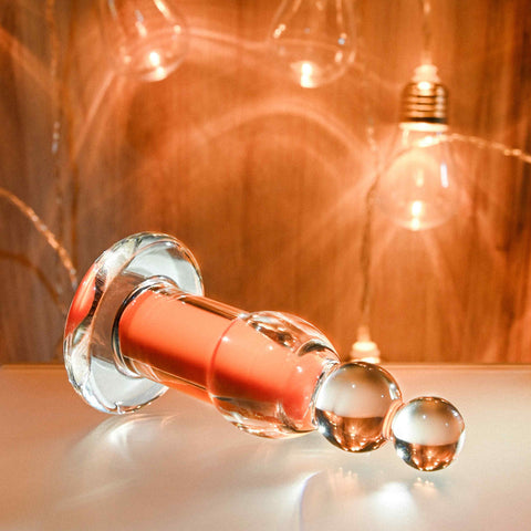 Orange Dream Clear Vibrating Beaded Shape with Remote Control