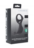 Levelz Vibrating Silicone Prostate Stimulator with Tri O Cock Ring Black