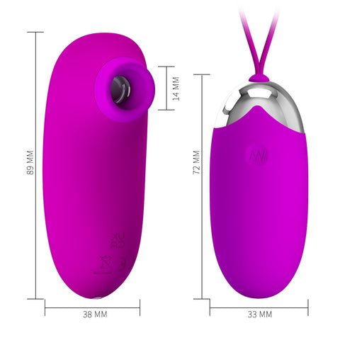 Pretty Love Orthus Bullet Vibe and Clitoral Suction Remote 901W
