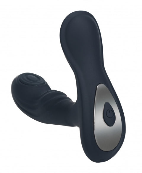 Levelz Vibrating & Tapping Silicone Prostate Massager with Ball Stimulator Black