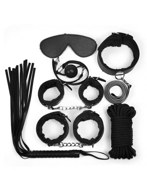 Faux Leather Bondage Kit C80689-1 Black