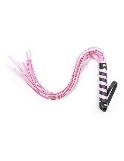 Faux Leather Flogger/Whip C81277-3 Pink/Black