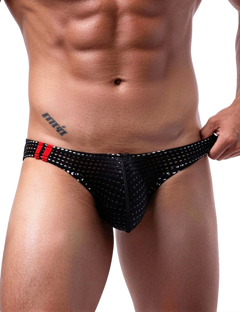 Breathable Mesh Sexy Mens Brief MP261-1 Black XL
