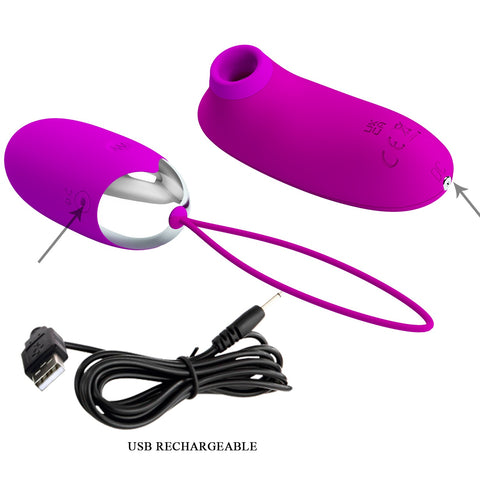 Pretty Love Orthus Bullet Vibe and Clitoral Suction Remote 901W