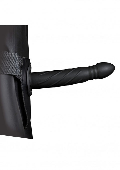 Ouch Twisted Hollow Strap-On 8" Black