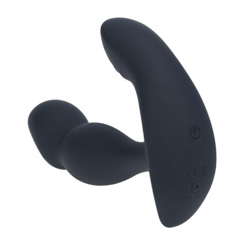 Levelz Dual Motor Remote Control Dual Motor Vibrating Liquid Silicone Prostate Stimulator Black