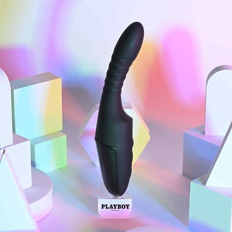 Pleasure Overdrive Thrusting Vibrator with Heated & Suction Base
