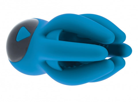Levelz Digital Vibrating Silicone Penis Head Stimulator with Tentacles Teal