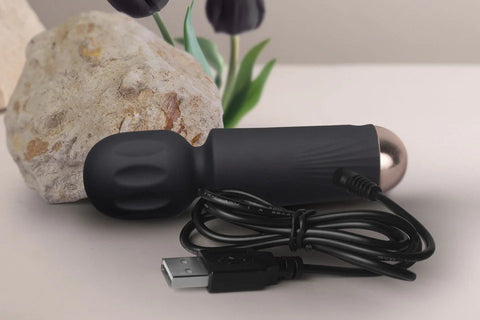 Rocks Off Black Tulip Mini Wand