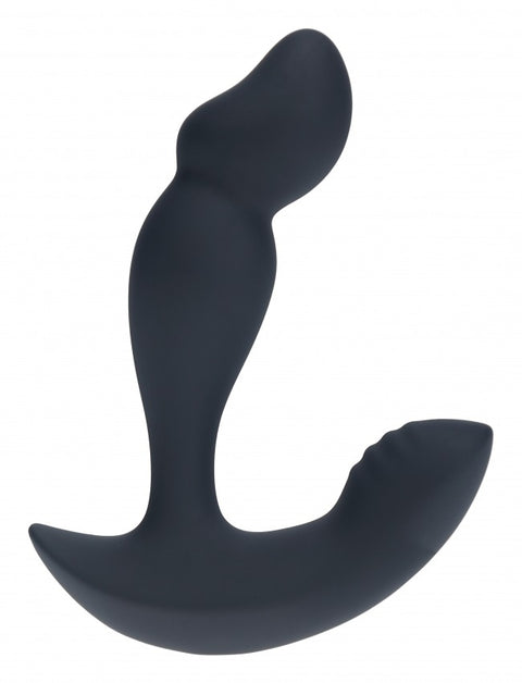 Levelz Dual Motor Remote Control Dual Motor Vibrating Liquid Silicone Prostate Stimulator Black