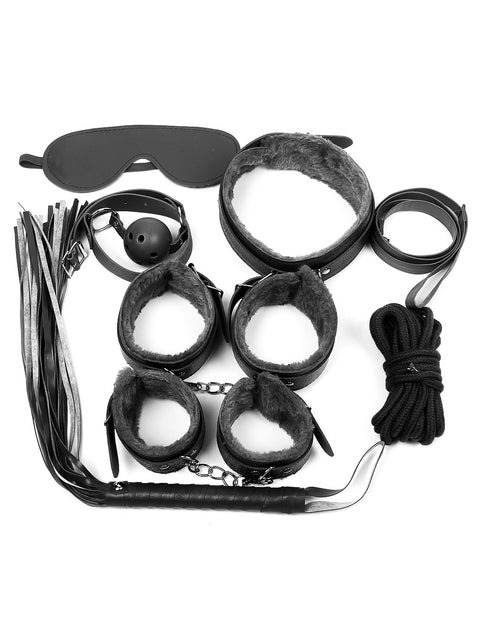 Faux Leather Bondage Kit C80689-1 Black