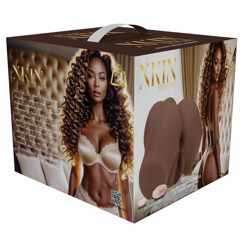 Xkin Eve Rhodes Dual Entry TPE Bodyforms Masturbator 1.59 kg Brown