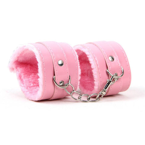 Faux Leather Handcuffs C80726-3 Pink