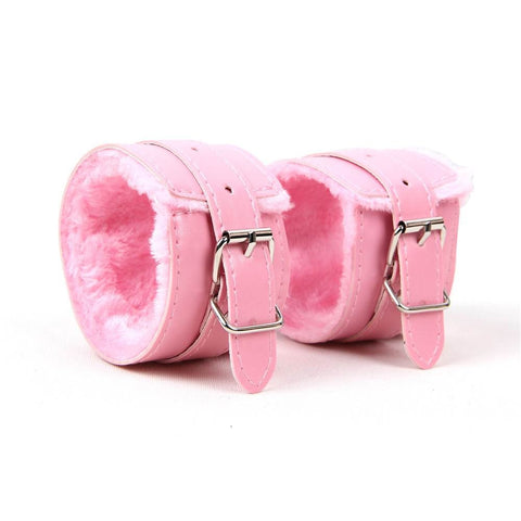 Faux Leather Handcuffs C80726-3 Pink