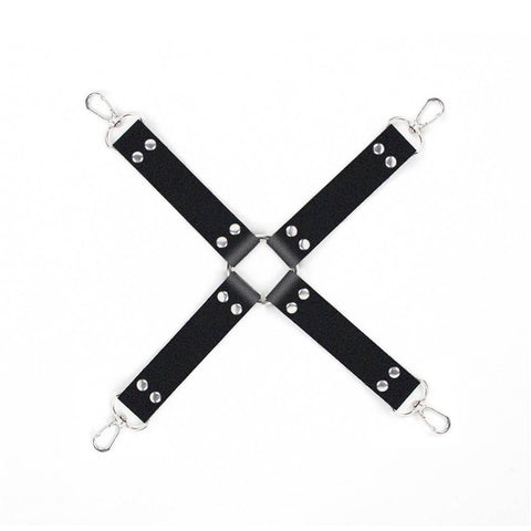Faux Leather Ten Piece Bondage Set C80719-2 Red/Black