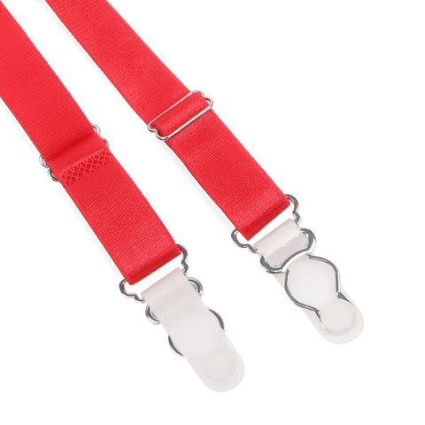 Sexy Lace Metal Clips Garter & Panty P5253-2 Red M/L