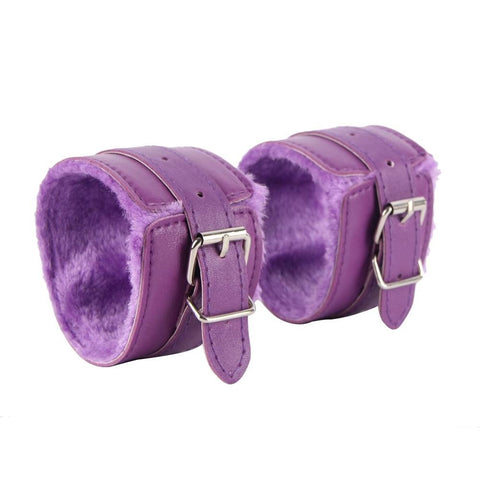 Faux Leather Handcuffs C80726-4 Purple