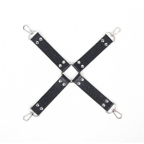 Faux Leather Ten Piece Bondage Set C80719-3 Purple